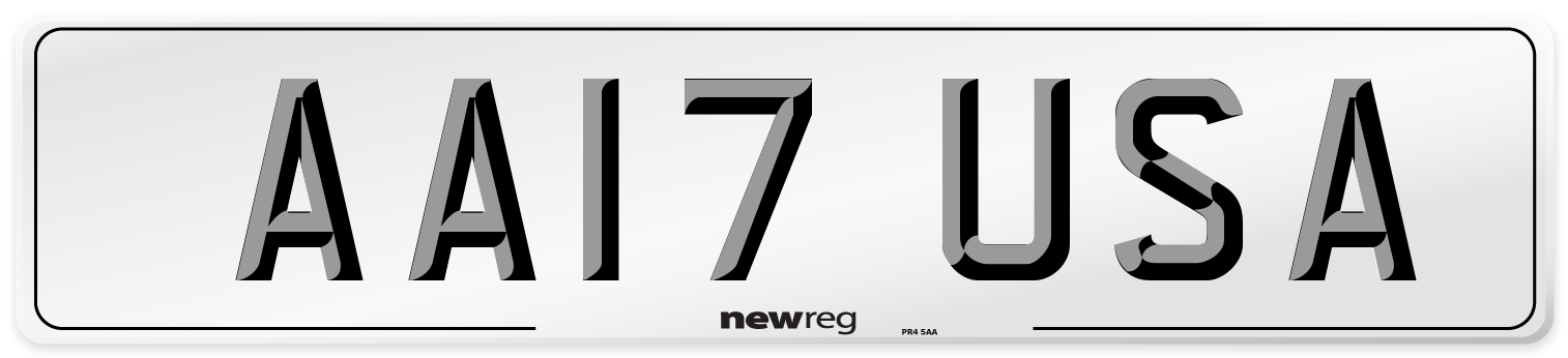 AA17 USA Number Plate from New Reg